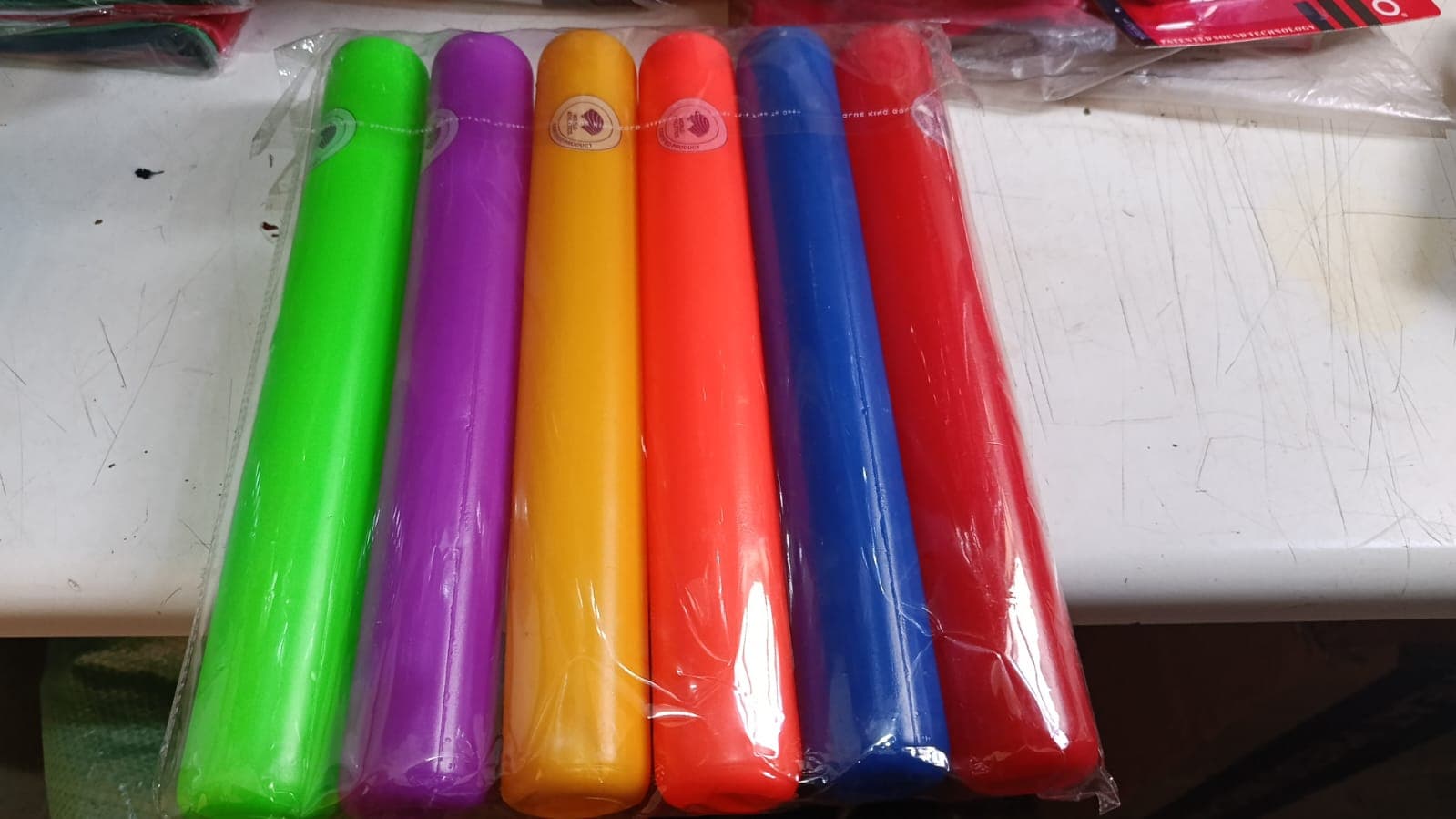Relay batons set of 6 plastics