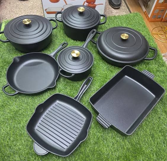 11pcs cast iron cooking ware set