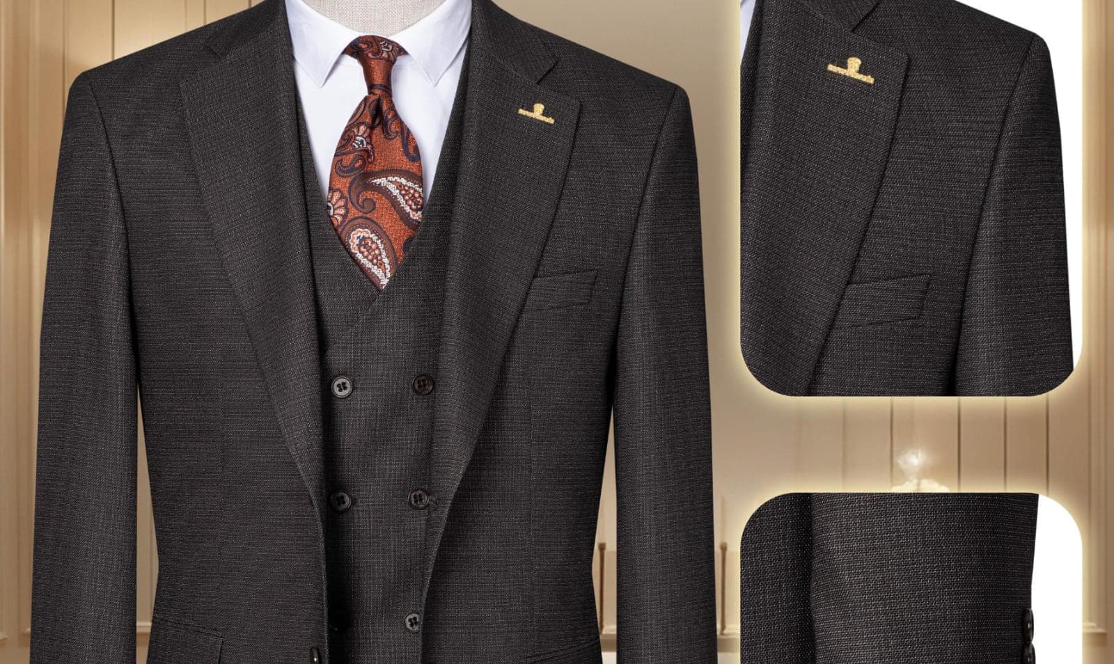 Turkish premium quality 3piece suit-(size 46-58) gallery 3