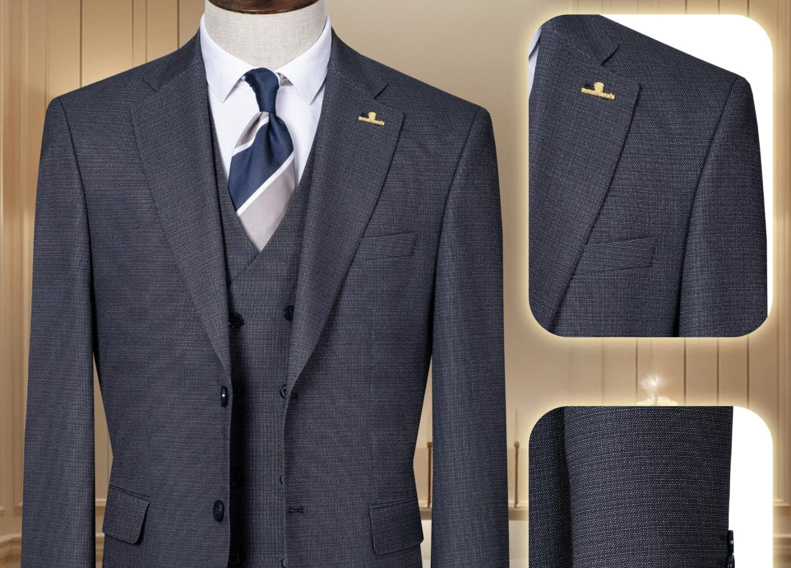 Turkish premium quality 3piece suit-(size 46-58) gallery 4