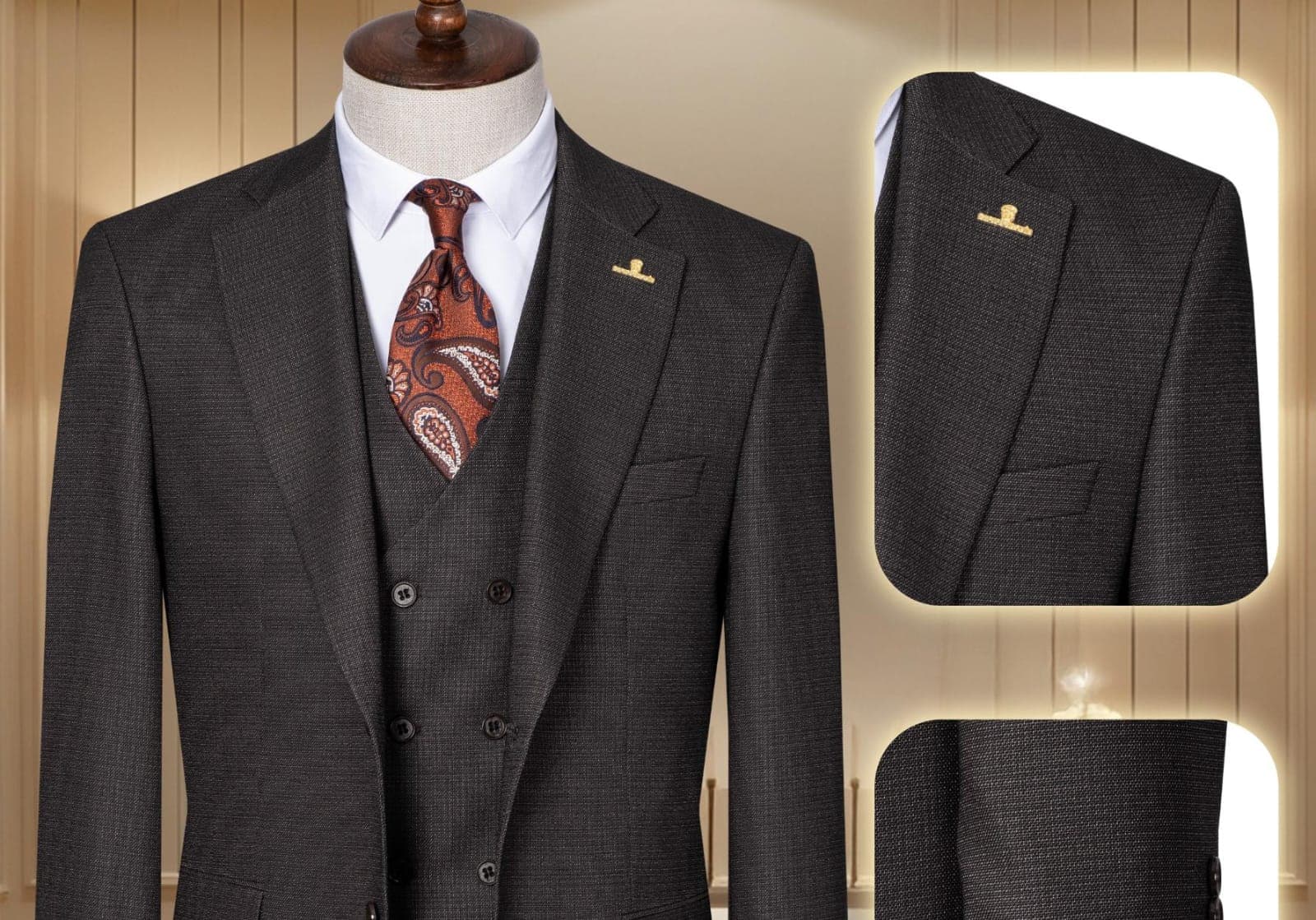 Turkish premium quality 3piece suit-(size 46-58) gallery 9