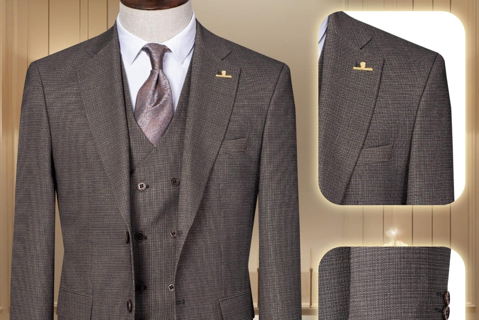 Turkish premium quality 3piece suit-(size 46-58) gallery 12
