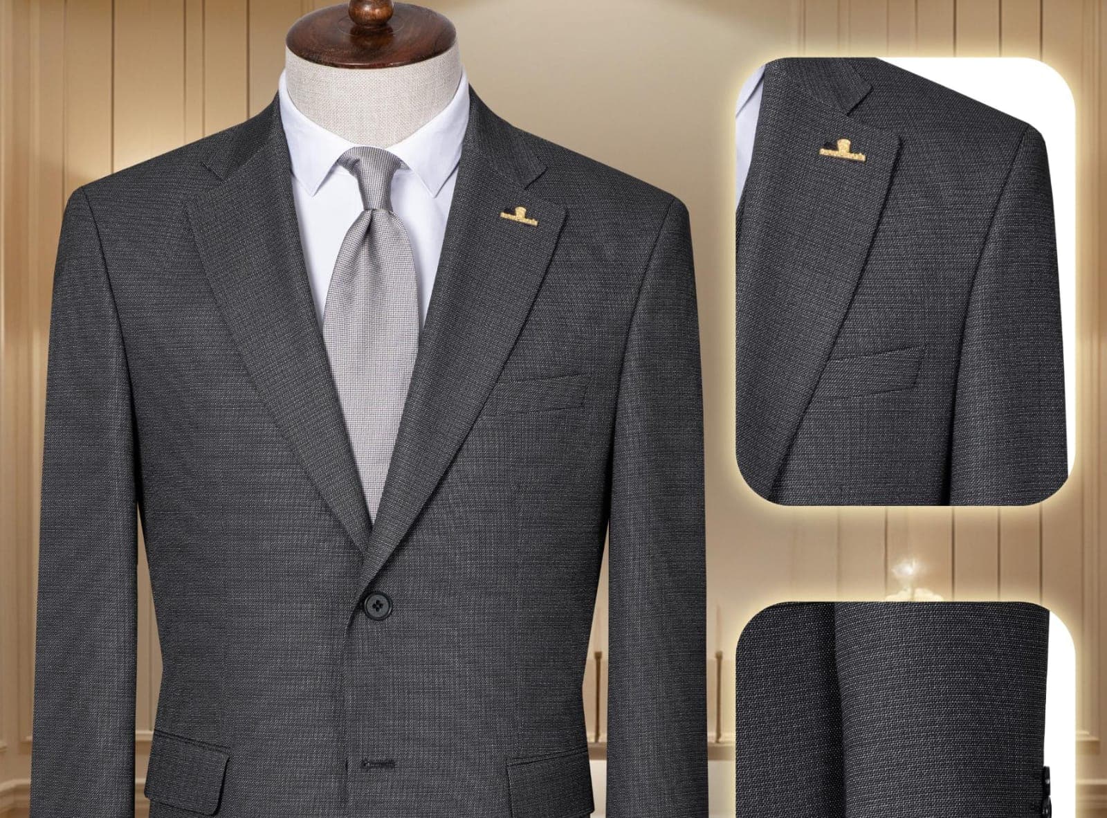 Quality premium men's Turkish 2 piece suit-9size (42-58) gallery 3