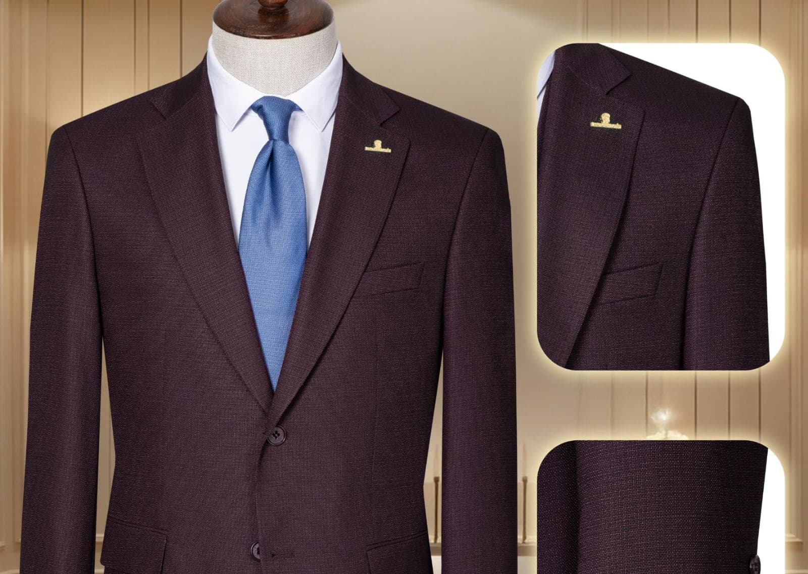 Quality premium men's Turkish 2 piece suit-9size (42-58) gallery 9