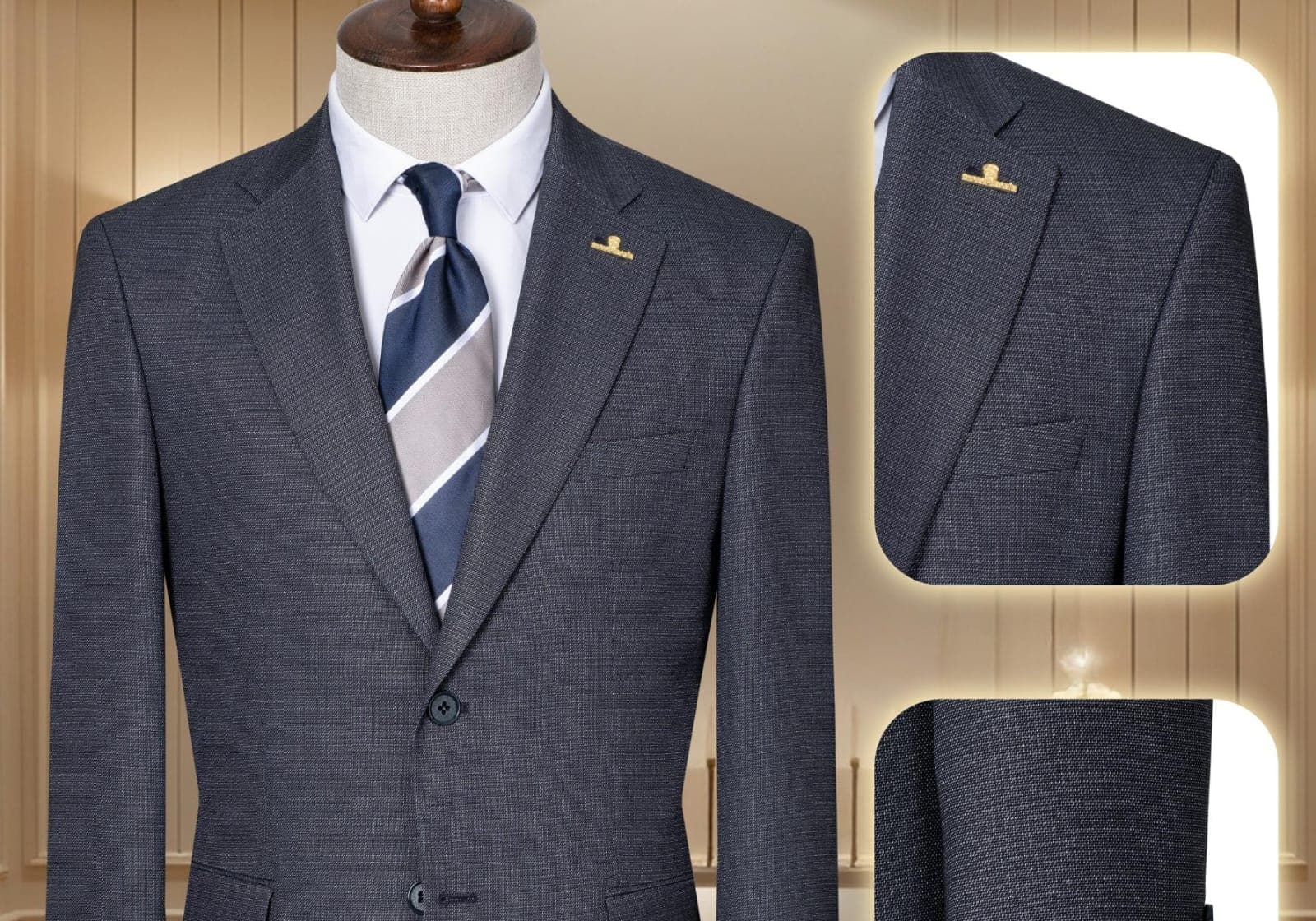 Quality premium men's Turkish 2 piece suit-9size (42-58) gallery 10