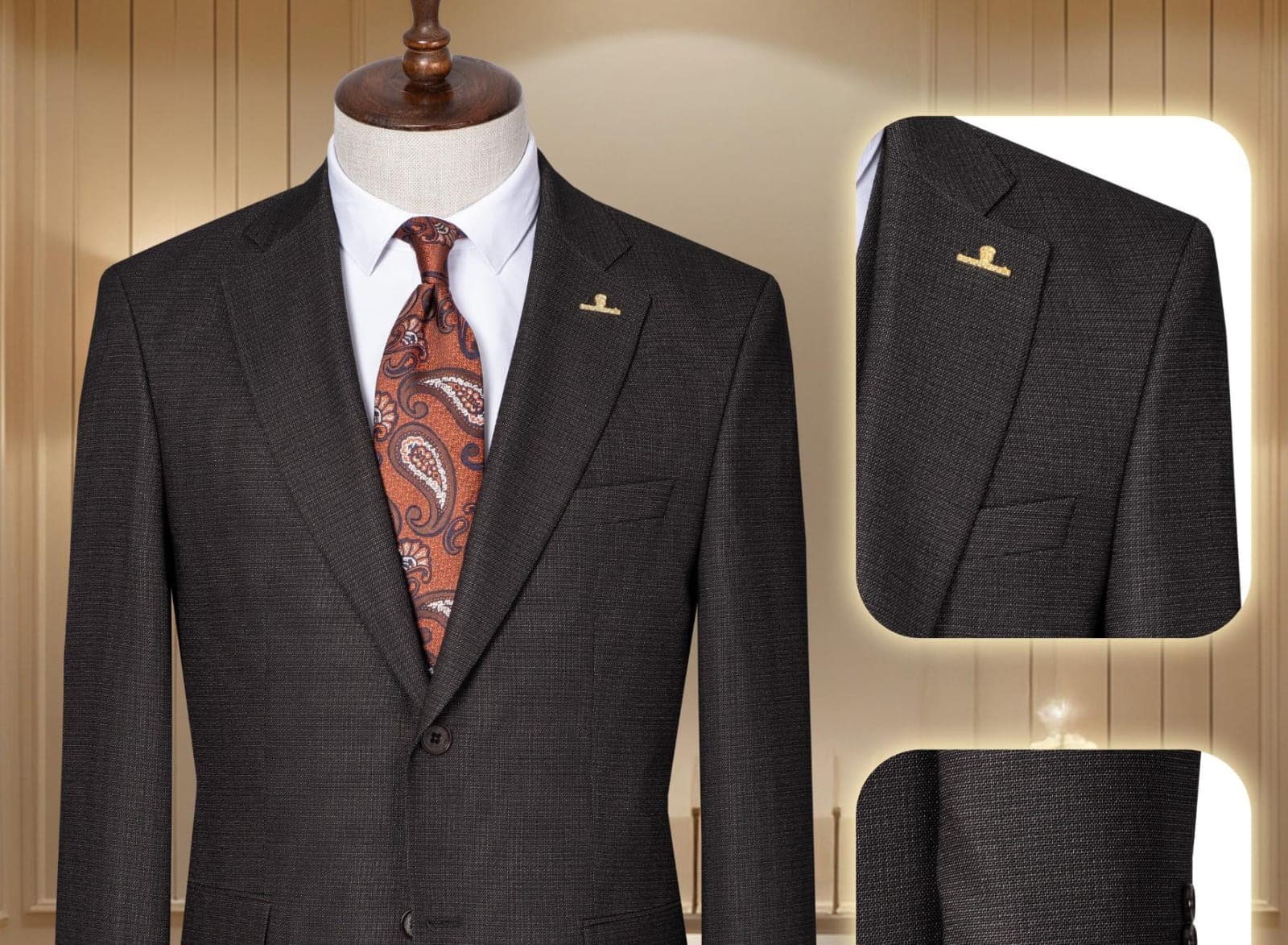 Quality premium men's Turkish 2 piece suit-9size (42-58) gallery 11