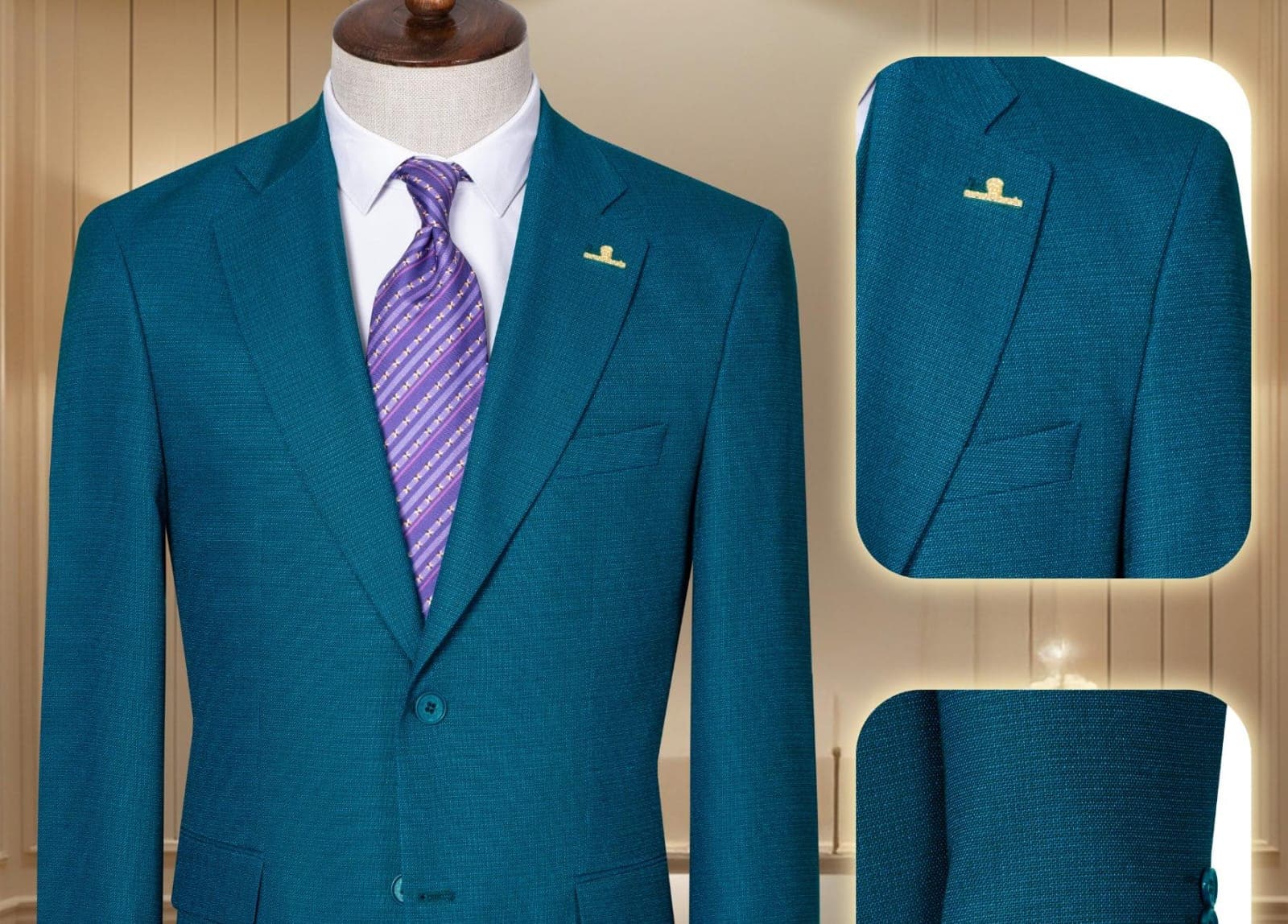 Quality premium men's Turkish 2 piece suit-9size (42-58) gallery 13